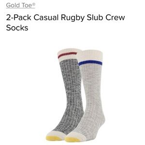 TWO 2-pack sets of Gold Toe New Men’s Crew Socks